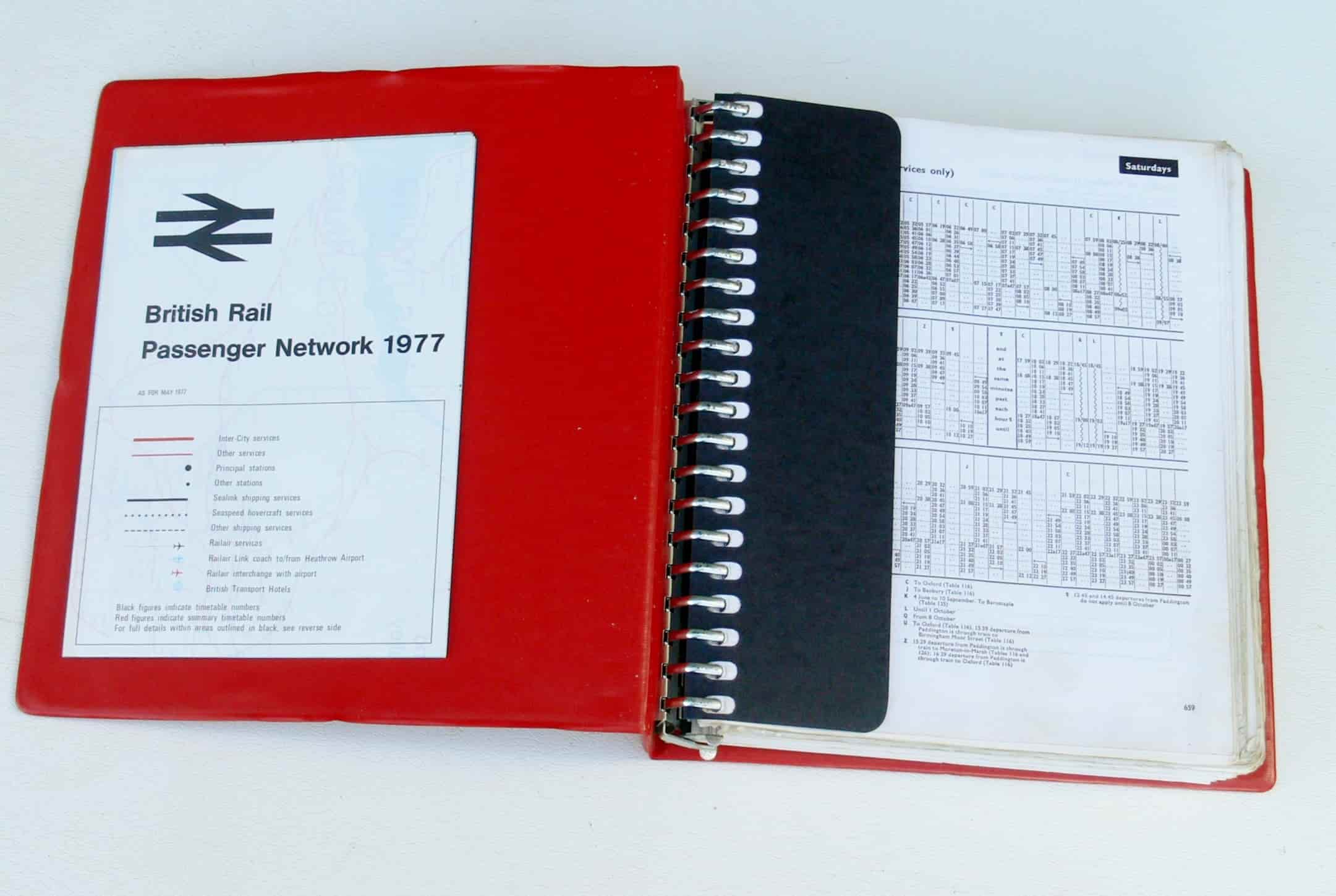 Vintage British Rail Passenger Timetable Binders 1977-1978